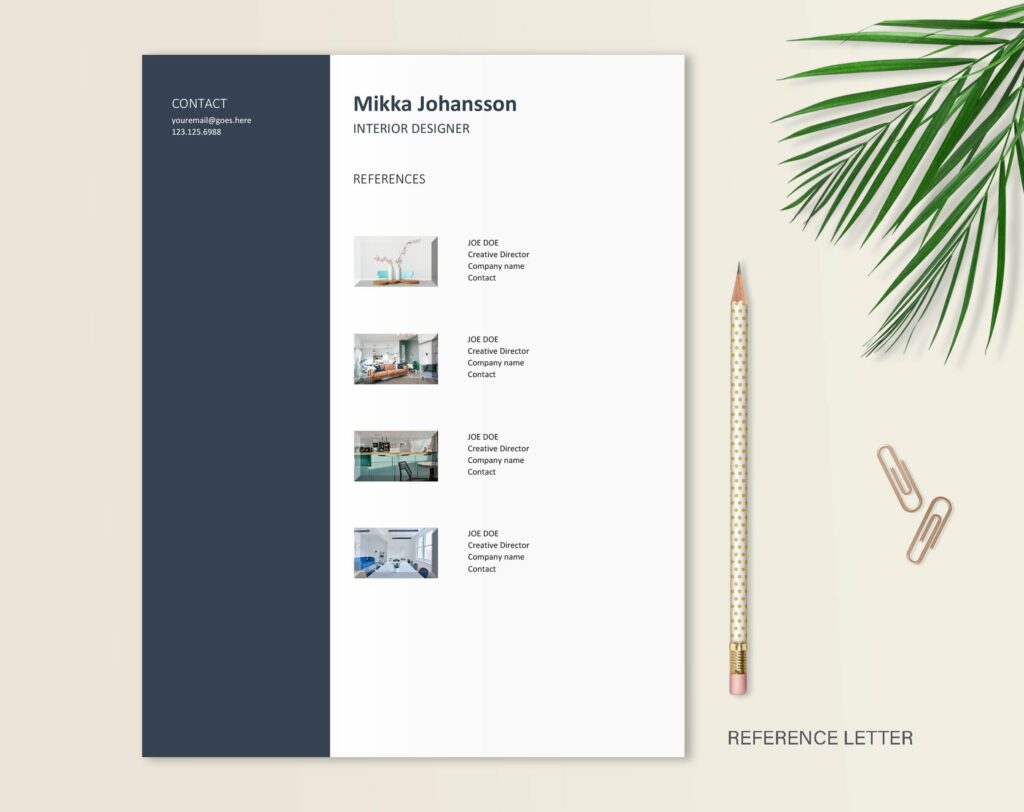 Interior Designer Resume Template – MasterBundles