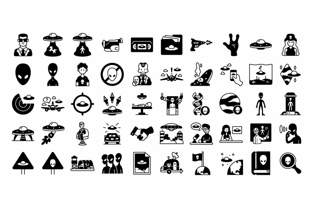 50 UFO and Alien Icons – MasterBundles