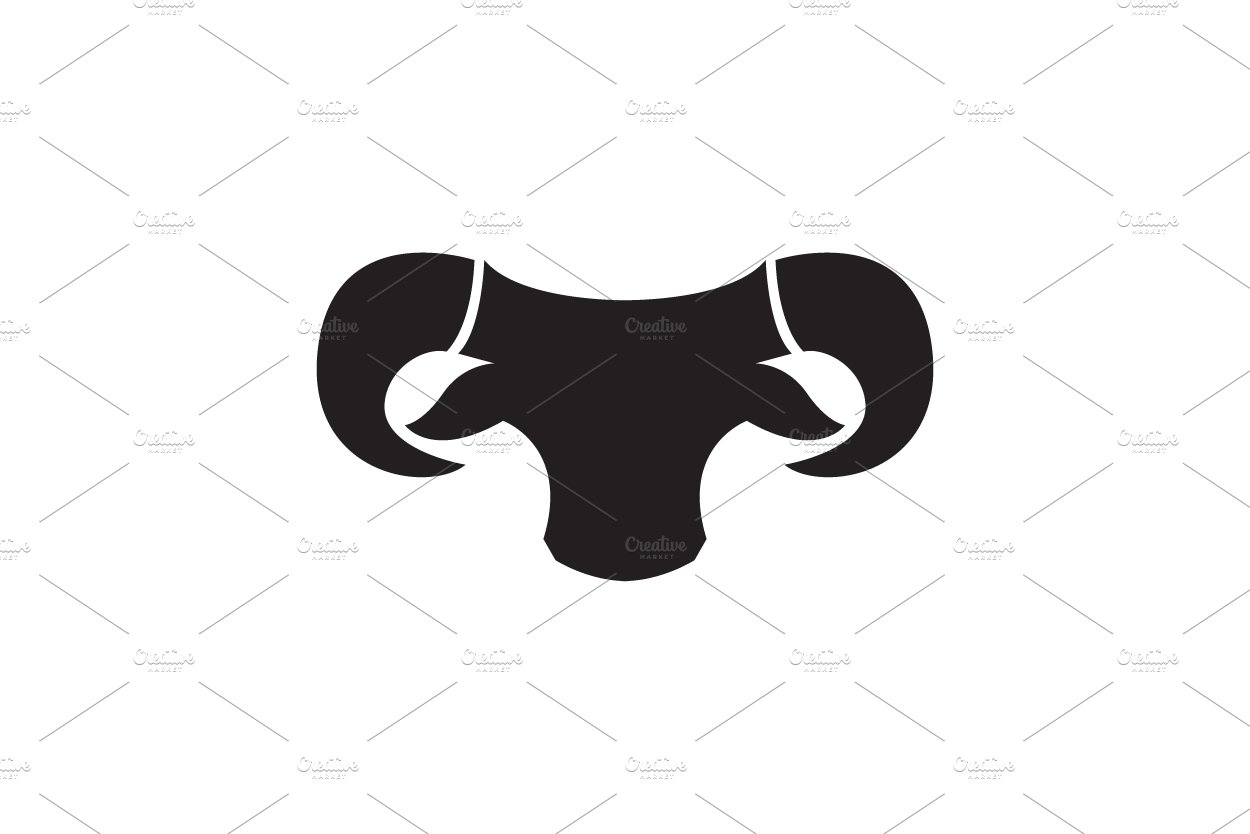 face black spiral horn goat logo cover image.