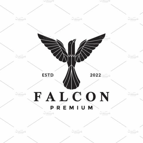 falcon bird geometric logo design cover image.