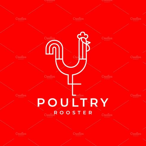 unique minimalist rooster logo cover image.