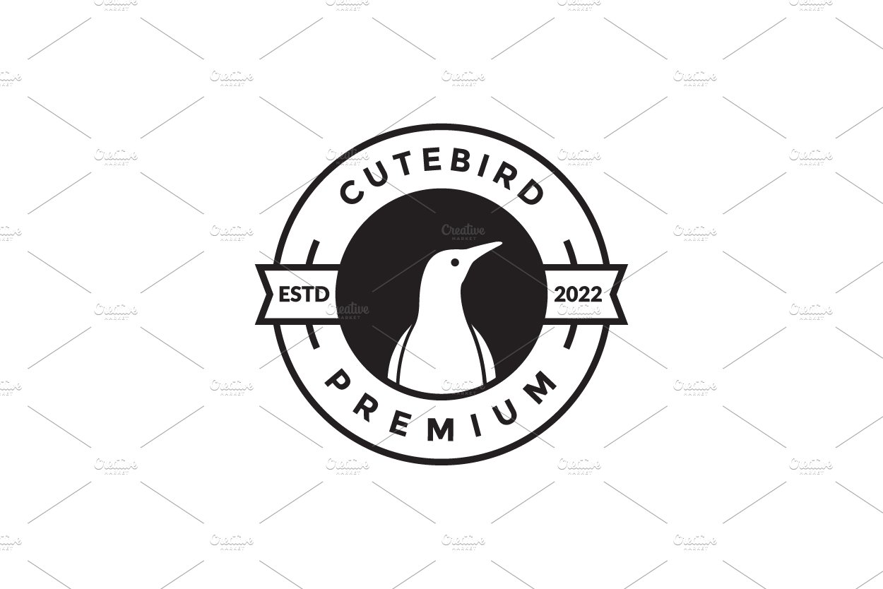 modern badge with penguin logo cover image.