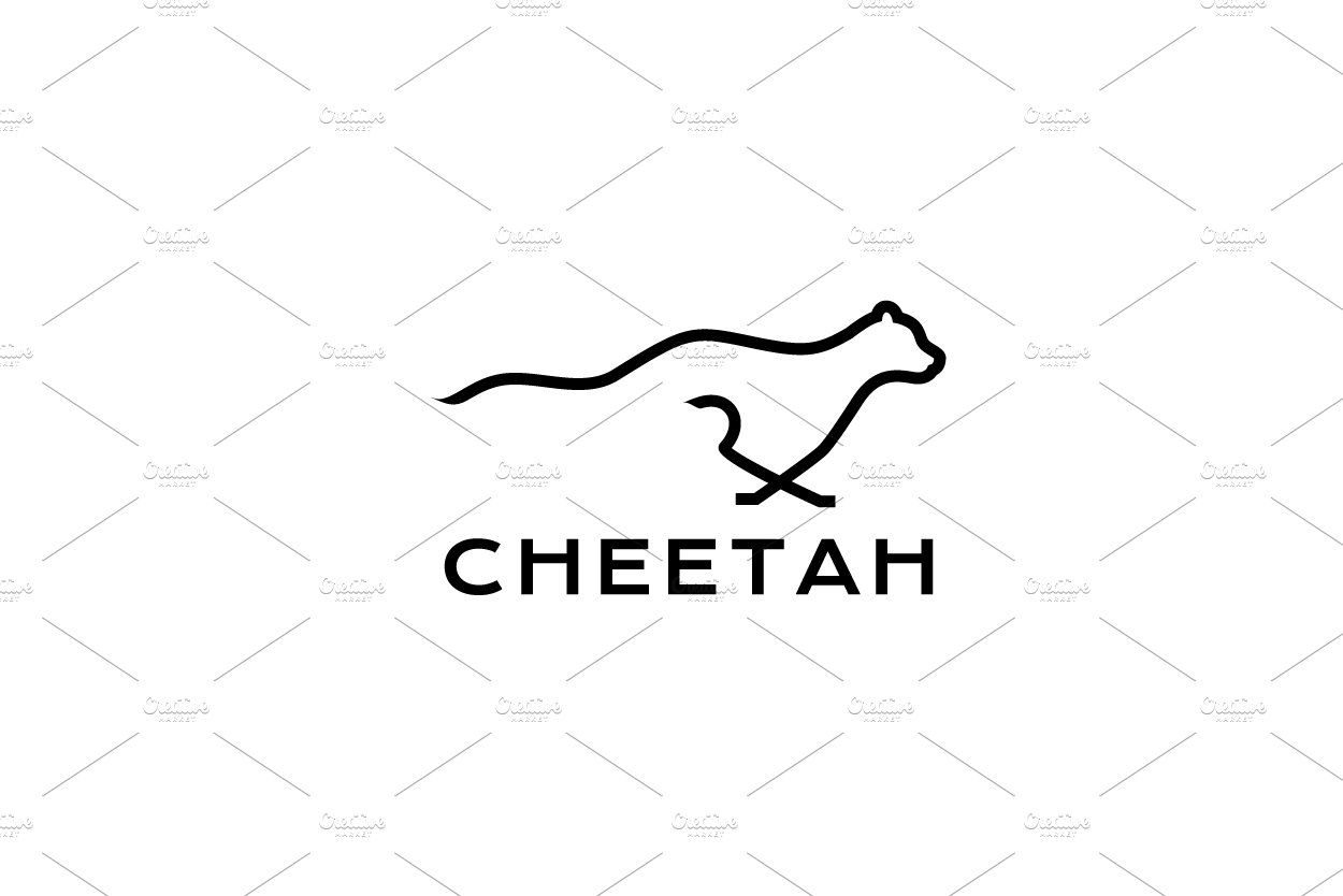 minimal running cheetah logo design cover image.