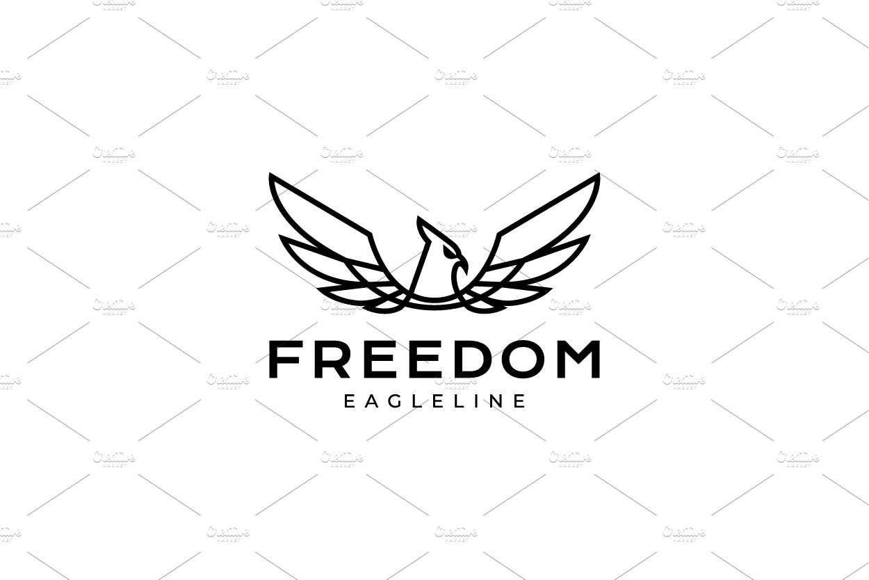 head bird minimal falcon wings logo cover image.