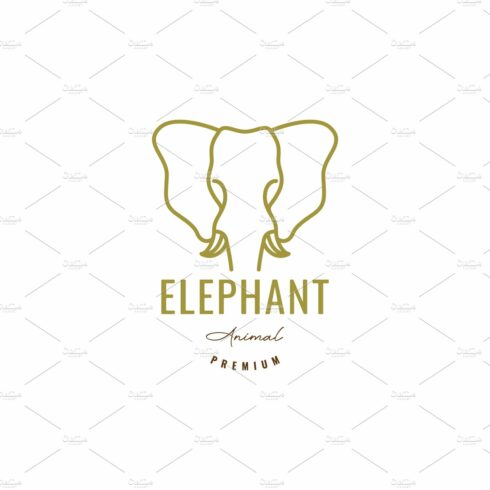 head elephant line miniamalist logo cover image.