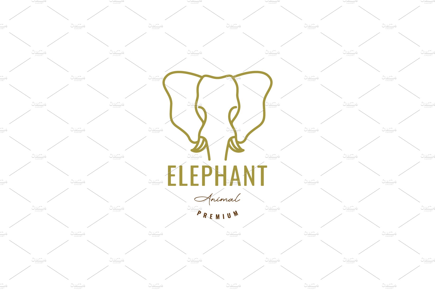 head elephant line miniamalist logo cover image.