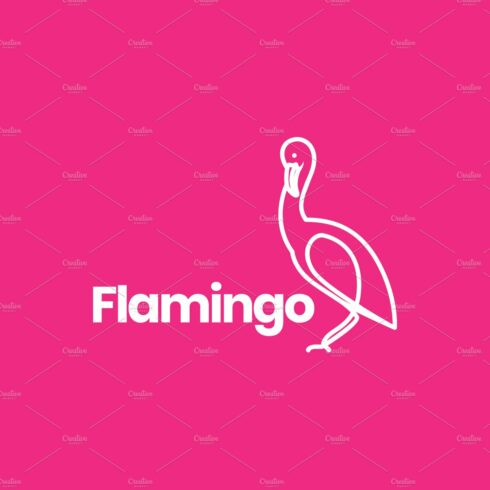 flamingo bird line minimalist logo cover image.