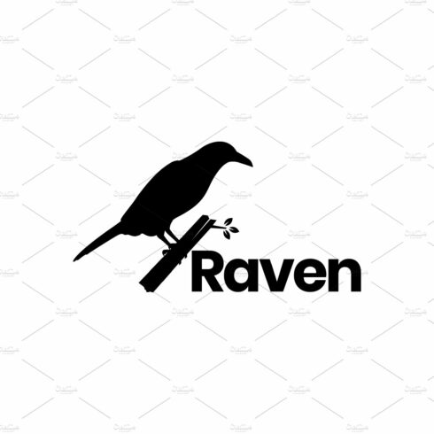 bird raven with branch logo cover image.