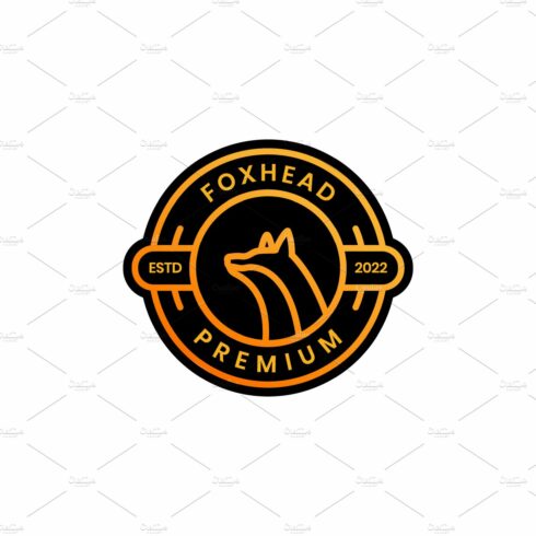 head fox line minimal badge logo cover image.