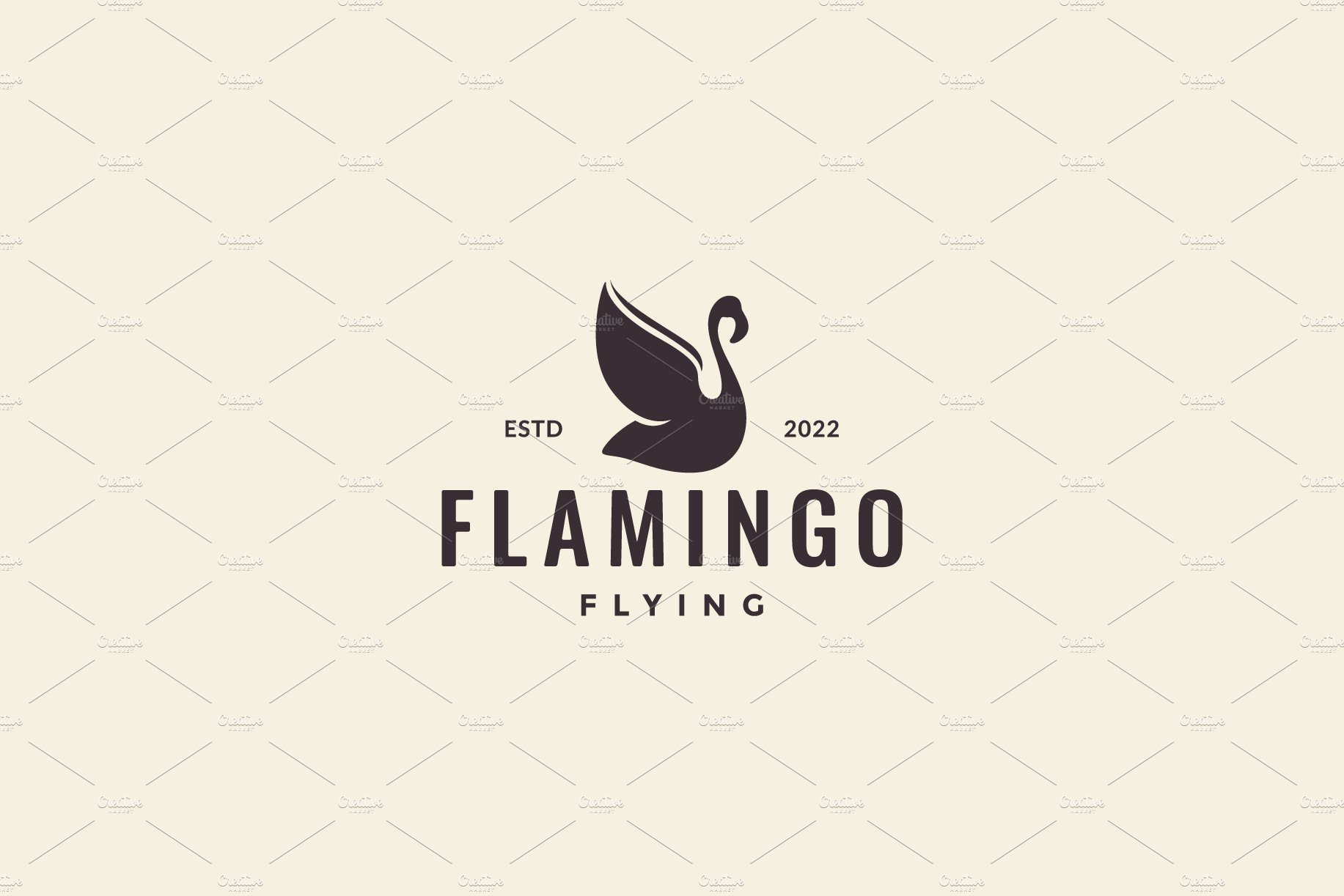 flaying flamingo silhouette logo cover image.