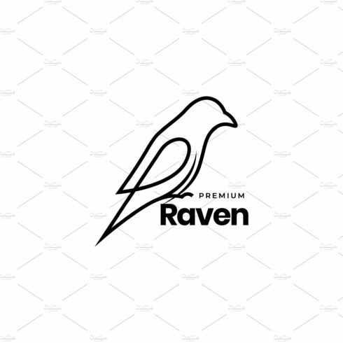 bird raven minimal modern line logo cover image.