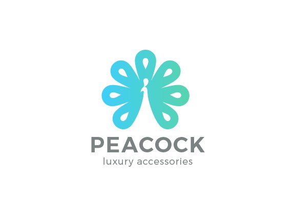 Peacock Logo Luxury Negative space cover image.