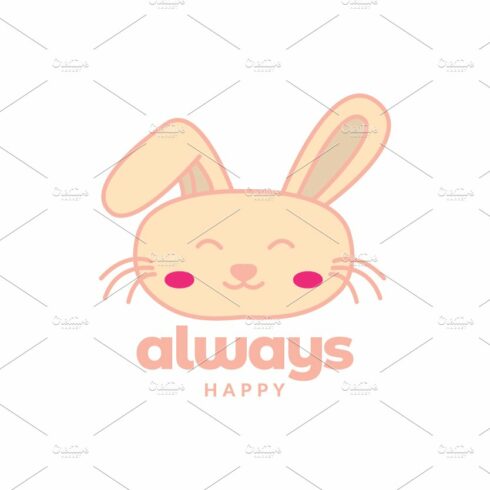 rabbit or bunny head face smile cute cover image.