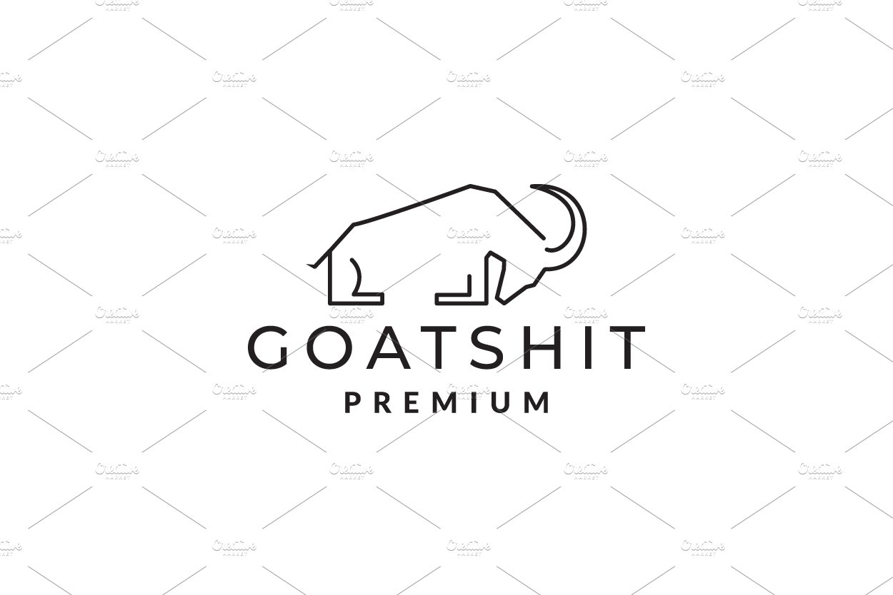 goat mount long horn logo symbol cover image.