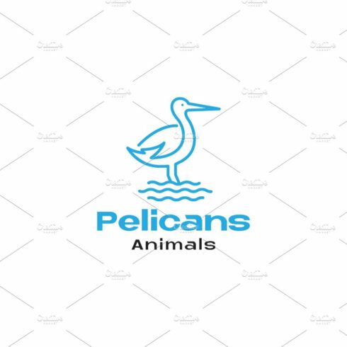 continuous line bird pelican logo cover image.