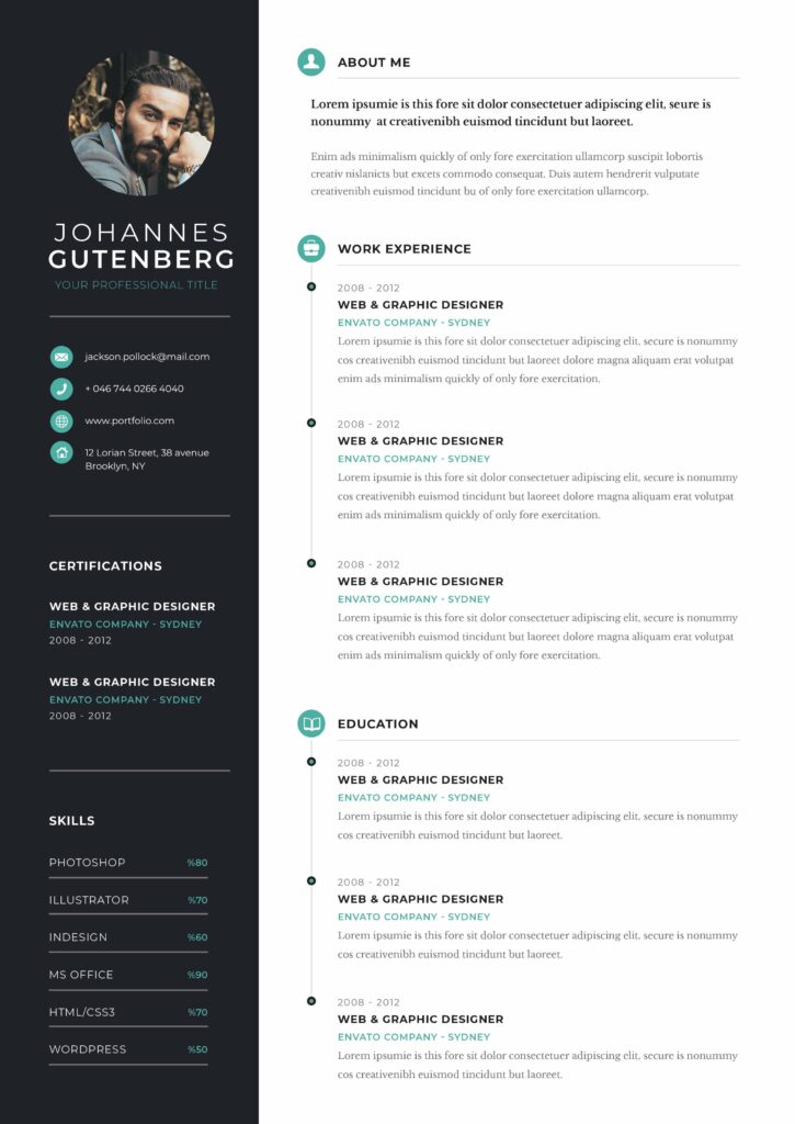 Pharmacy Resume CV Template – MasterBundles