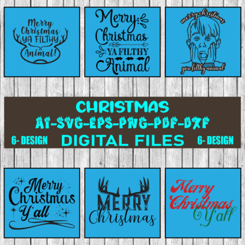 Christmas SVG Design Bundle Vol-80 cover image.