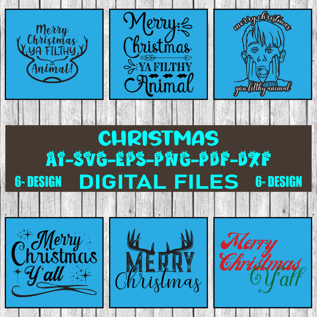 Christmas SVG Design Bundle Vol-80 cover image.