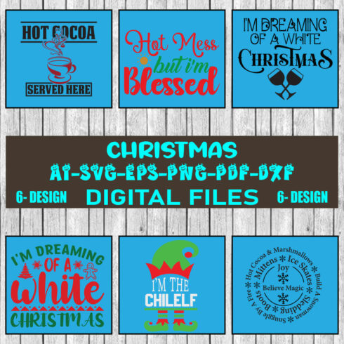 Christmas SVG Design Bundle Vol-45 cover image.