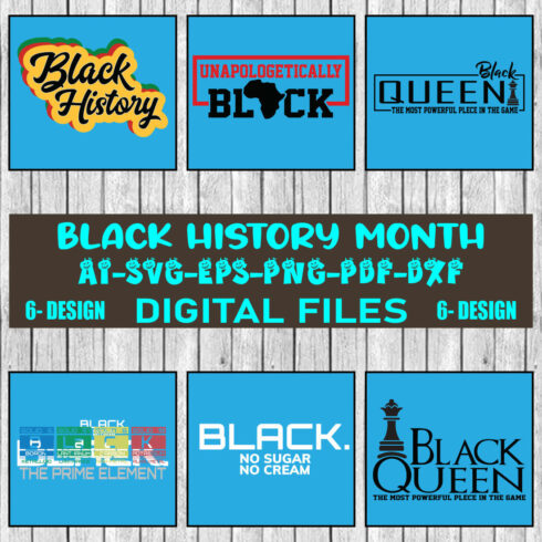 Black History Month Bundle SVG Files Vol-04 cover image.