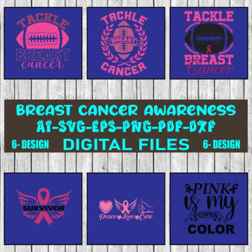 Breast Cancer Awareness T-shirt Design Bundle Vol-4 cover image.