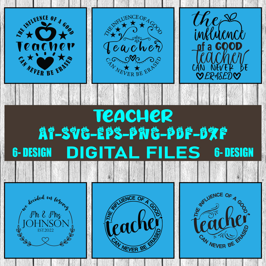 Teacher Bundle SVG Files Vol-06 cover image.