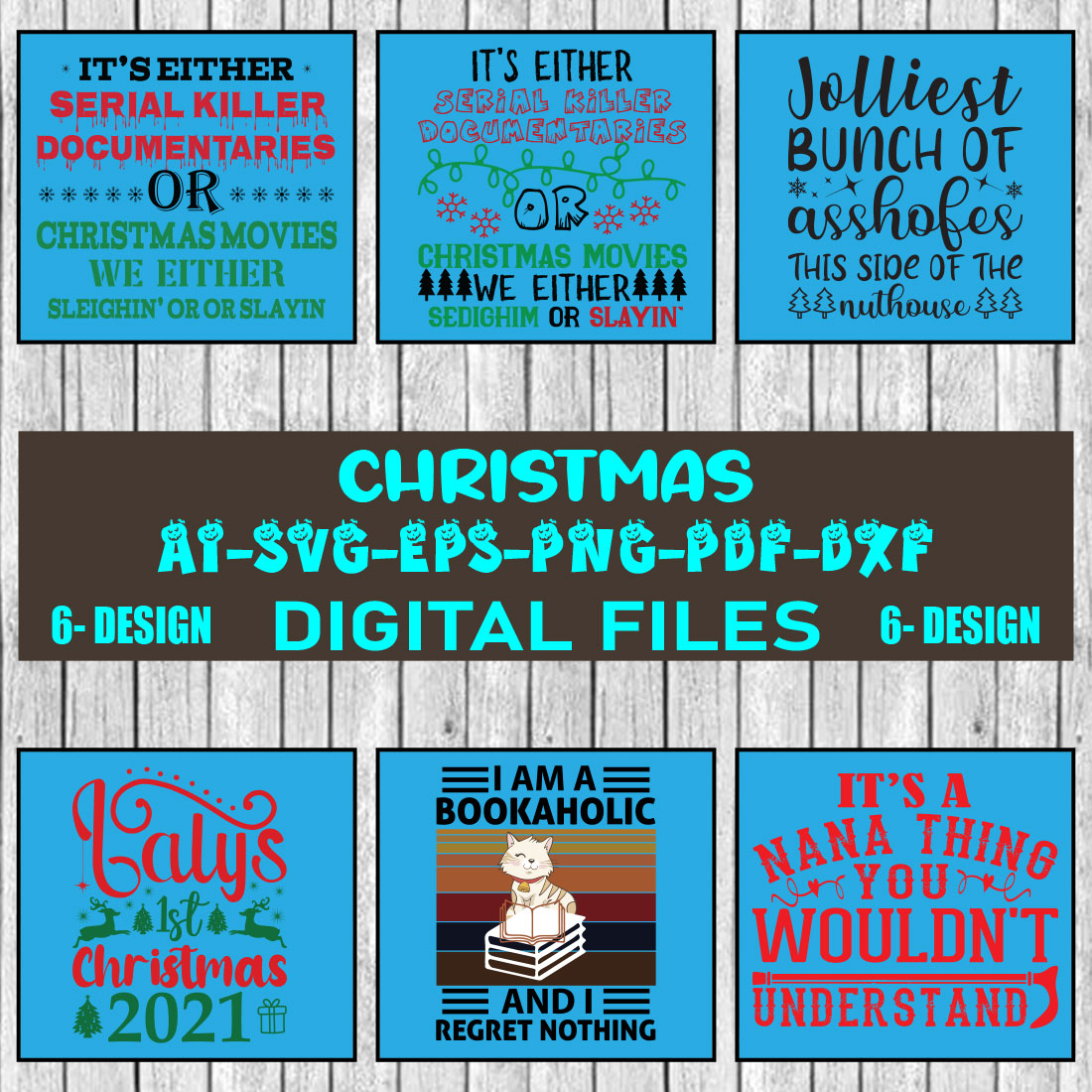 Christmas SVG Design Bundle Vol-55 cover image.