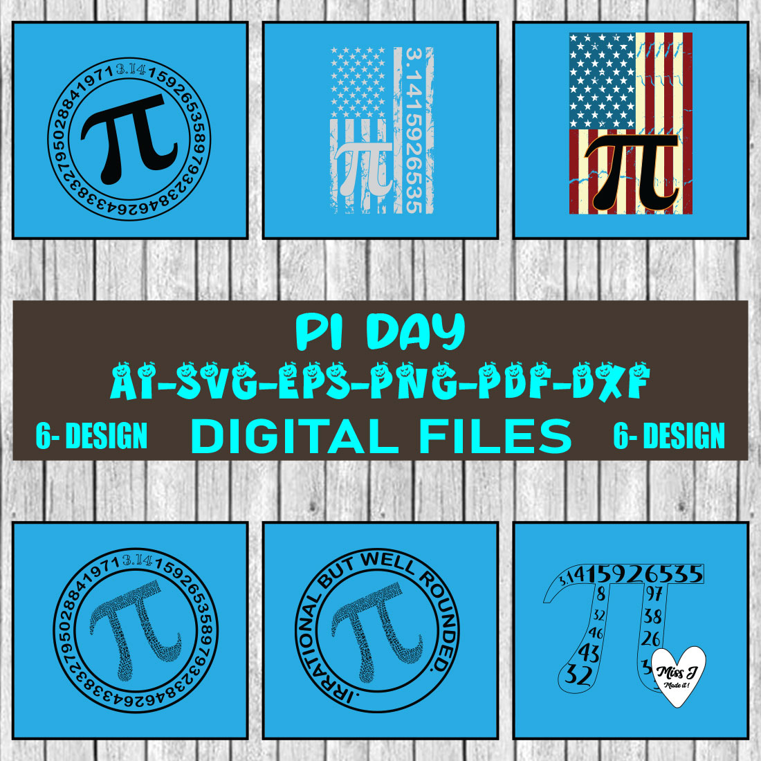 Pi Day Bundle SVG Files Vol-03 cover image.