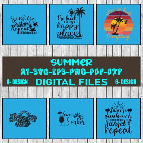 Summer Bundle SVG Files Vol-07 cover image.