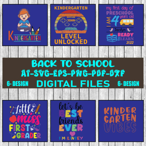 Back To School T-shirt Design Bundle Vol-7 cover image.