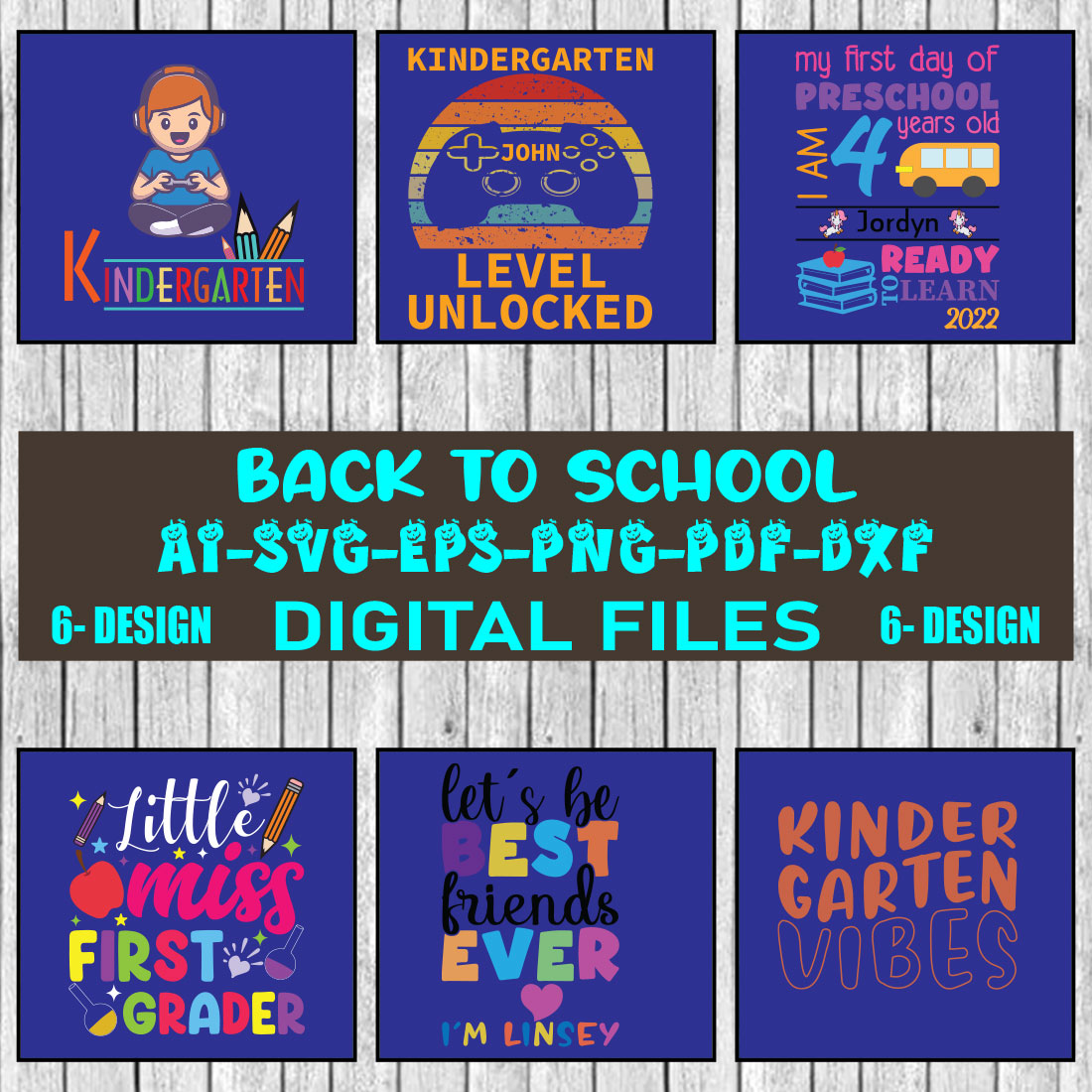 Back To School T-shirt Design Bundle Vol-7 cover image.