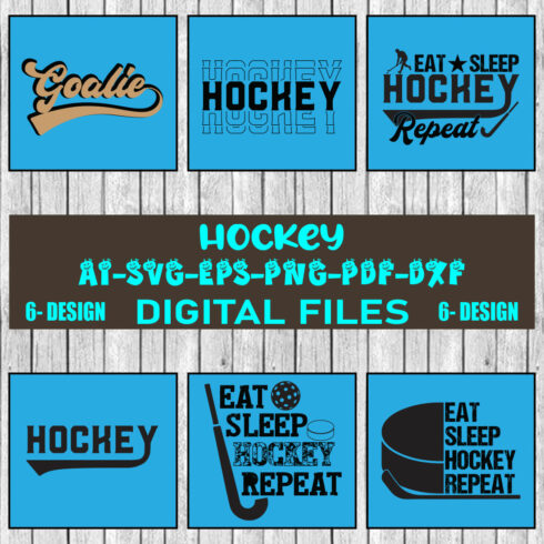 Hockey Bundle SVG Files Vol-01 cover image.