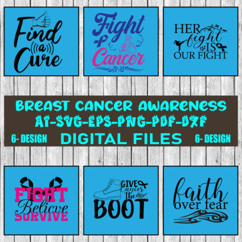 Breast Cancer Awareness T-shirt Design Bundle Vol-2 cover image.