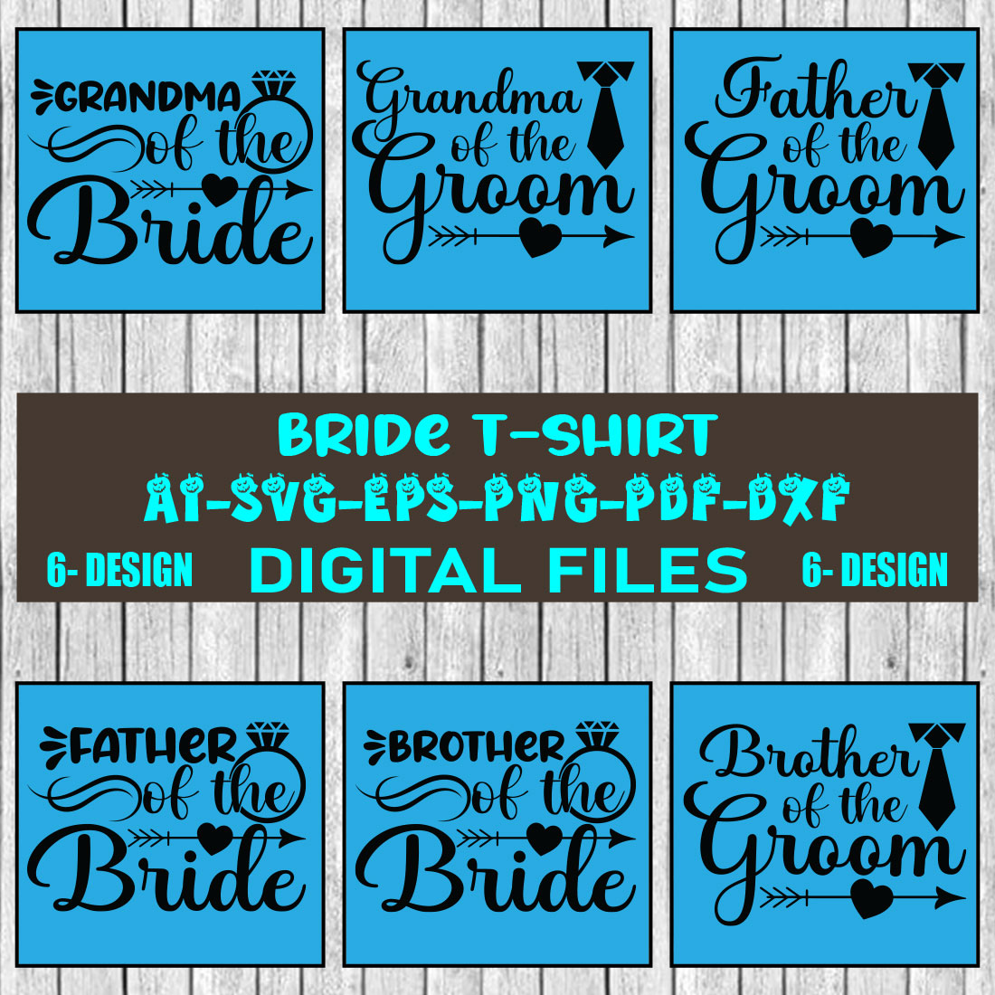 Bride T-shirt Design Bundle Vol-1 cover image.