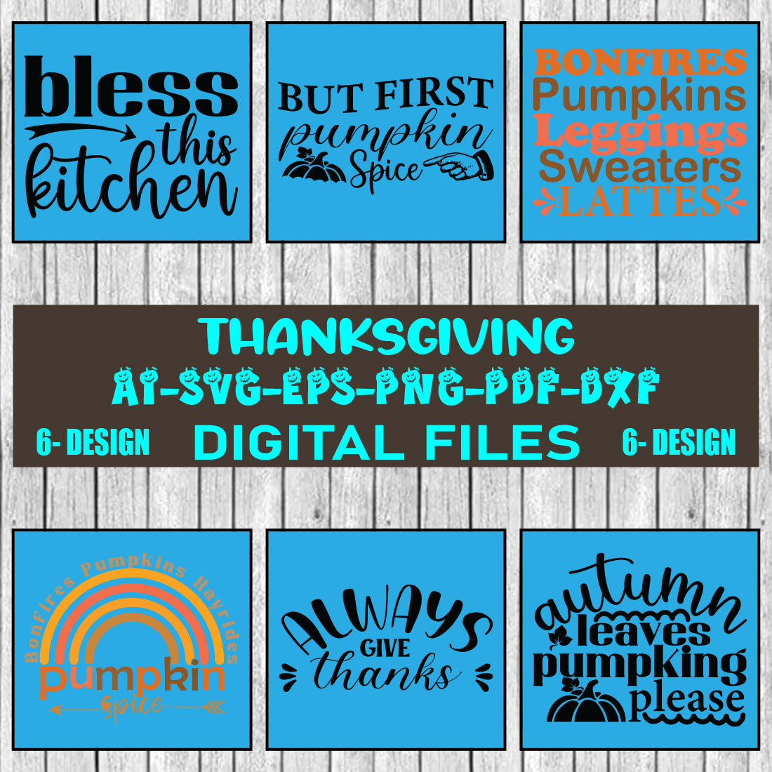 Thanksgiving Bundle SVG Files Vol-01 cover image.