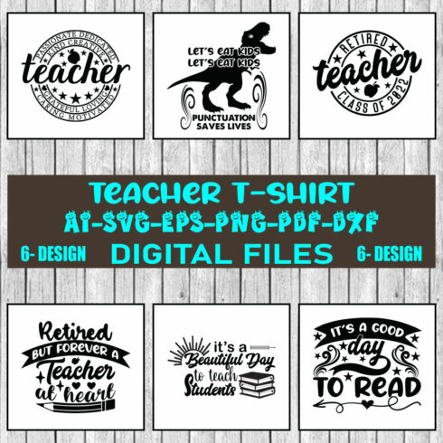 Teacher T-shirt Design Bundle Vol-8 cover image.