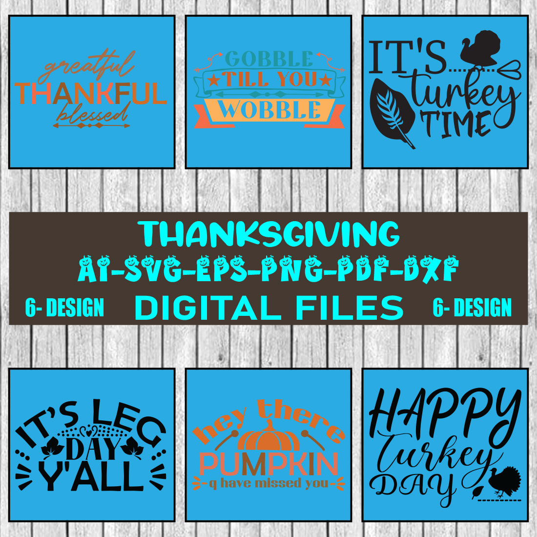 Thanksgiving Bundle SVG Files Vol-04 cover image.