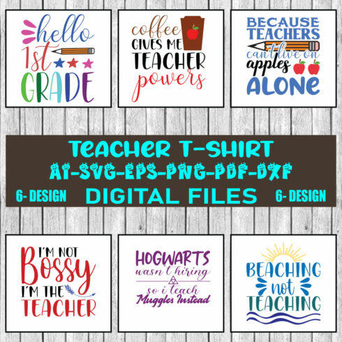 Teacher T-shirt Design Bundle Vol-1 cover image.