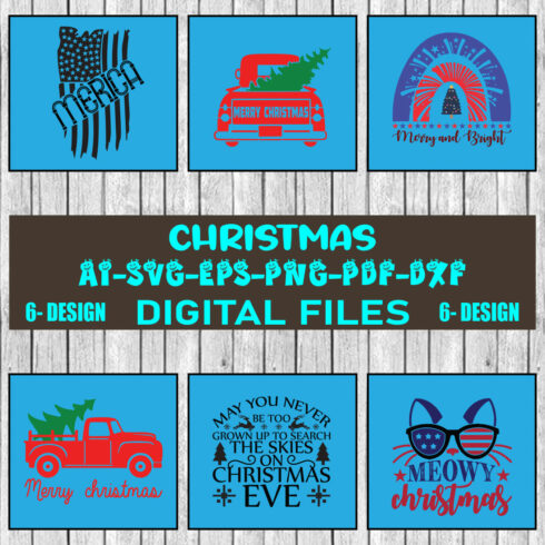 Christmas SVG Design Bundle Vol-74 cover image.