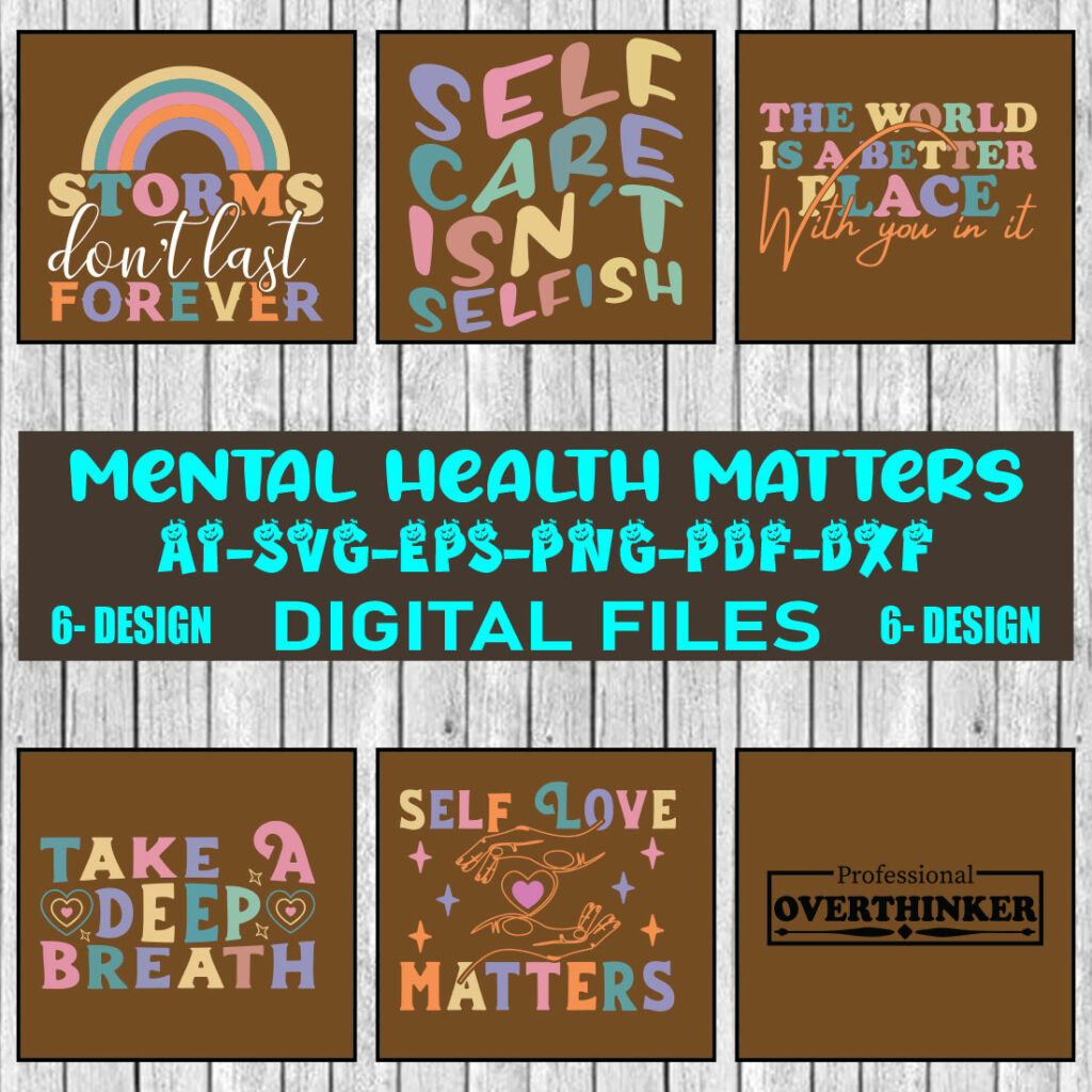 Mental Health Matters SVG Designs Bundle Vol-04 - MasterBundles
