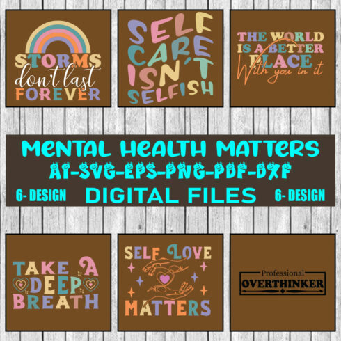Mental Health Matters SVG Designs Bundle Vol-04 cover image.