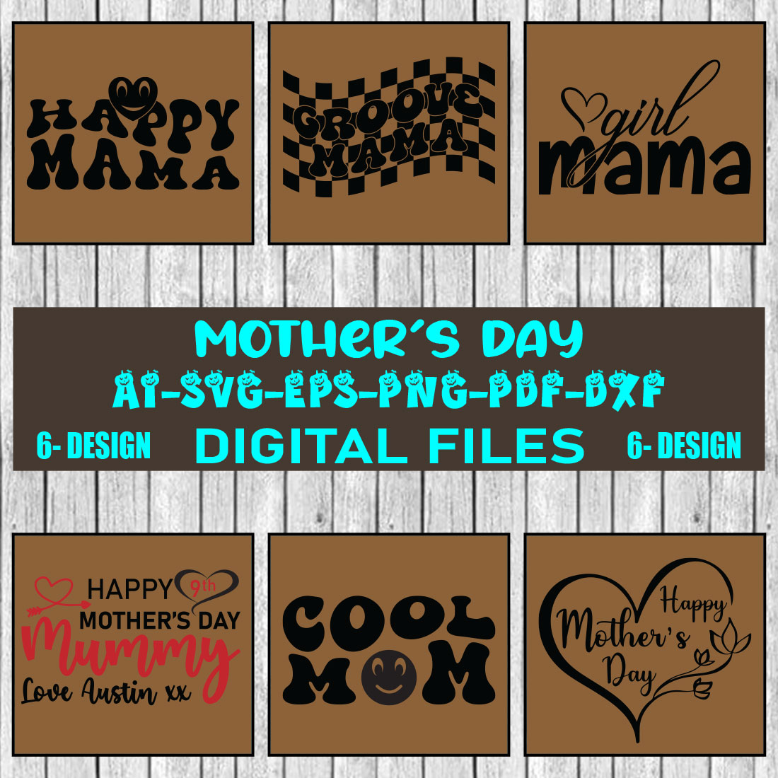 Mothers Day SVG Bundle, mom life svg, Mother's Day, mama svg, Mommy and Me svg, mum svg, Vol-02 cover image.