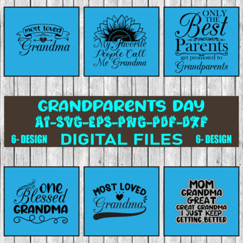 Grandparents Bundle SVG Cut Files, Grandparents Vector Printable Clipart, Grandparents Life Quote Bundle, Grandpa Grandma Life Vol-03 cover image.