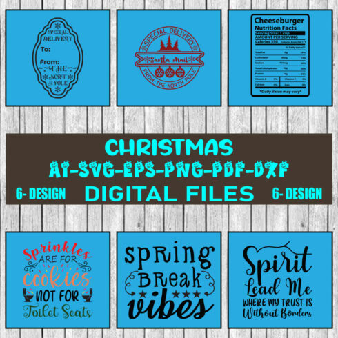 Christmas SVG Design Bundle Vol-64 cover image.