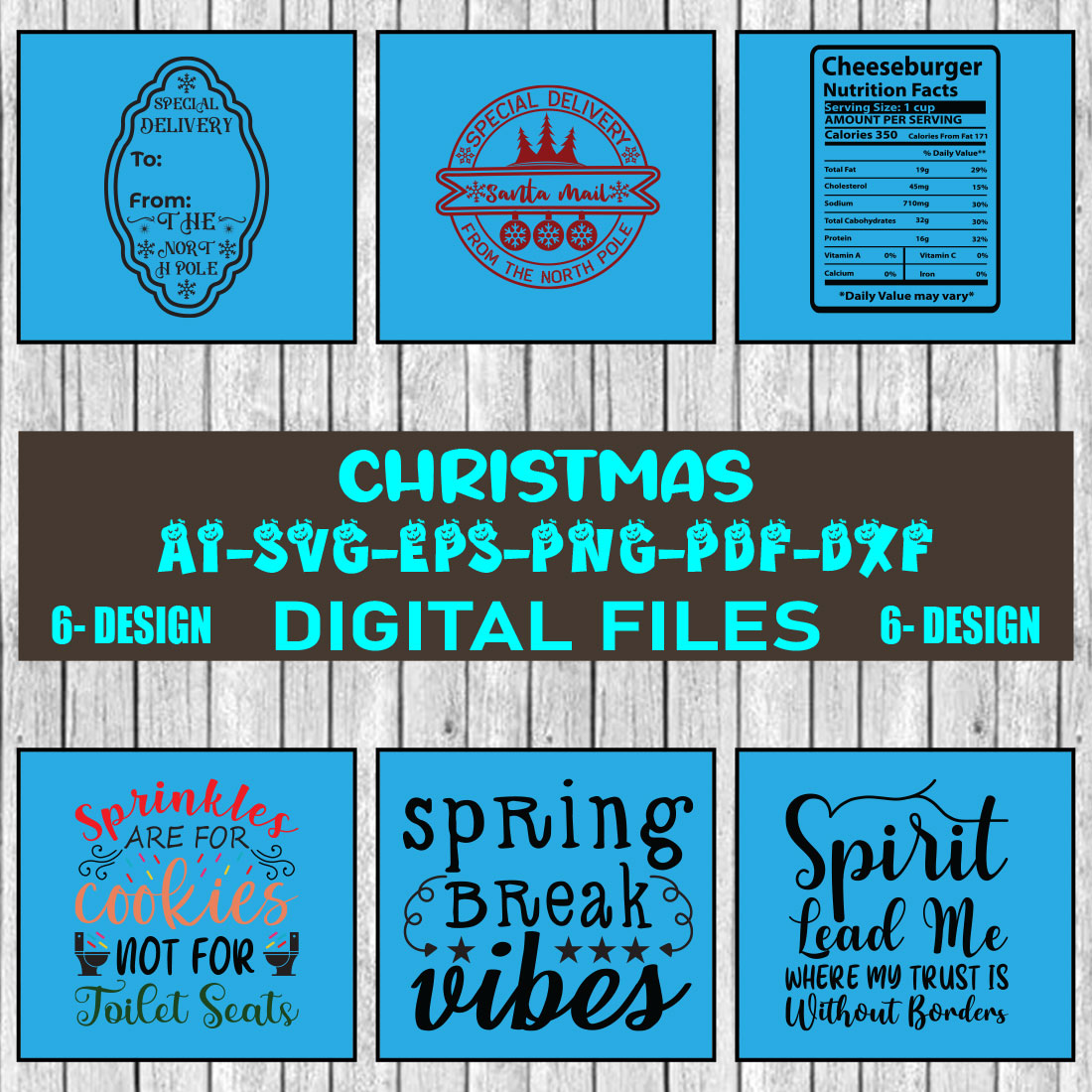 Christmas SVG Design Bundle Vol-64 cover image.