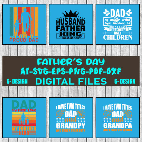 Dad Svg Bundle, Father's Day Svg Bundle, Dad Quotes Svg Bundle Vol-03 cover image.