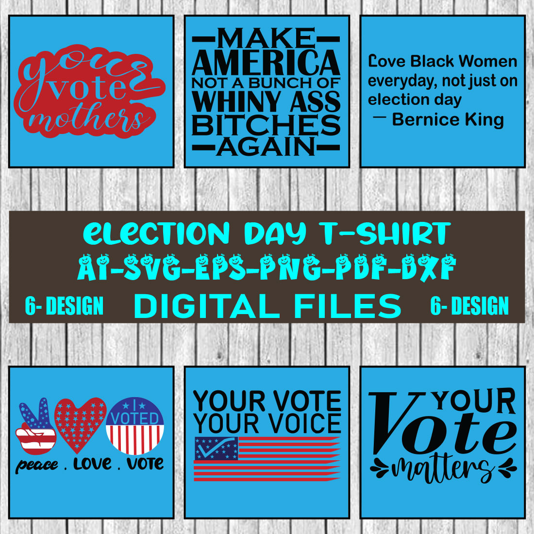 Election day T-shirt Design Bundle Vol-2 cover image.