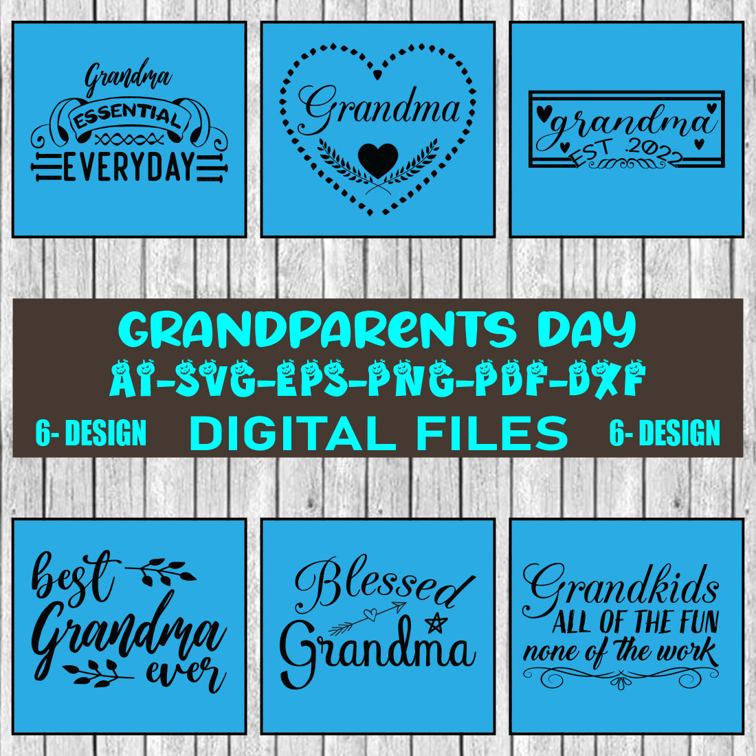 Grandparents Bundle SVG Cut Files, Grandparents Vector Printable Clipart, Grandparents Life Quote Bundle, Grandpa Grandma Life Vol-01 cover image.