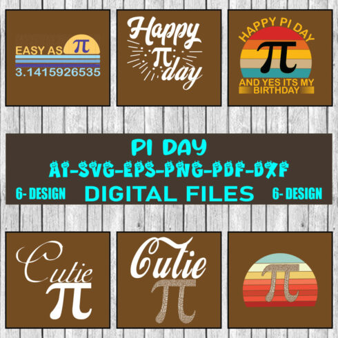 Pi Day Bundle SVG Files Vol-01 cover image.