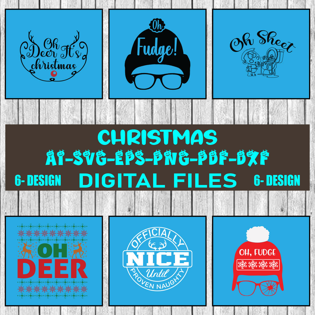 Christmas SVG Design Bundle Vol-89 cover image.